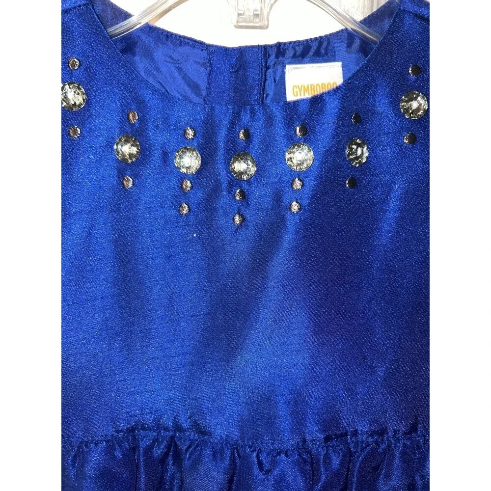 Gymboree Dress Toddler Girls 3T Best in Blue Gem Tulle Event Wedding Birthday